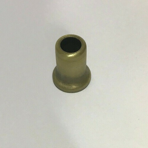 New Antique Brass Stamped Steel Lamp Neck, 1/8IP (3/8") Slip, 1" Ht., #AN963A - Picture 2 of 3