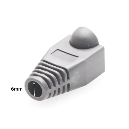 RJ45 Boots Cover Cat 5 5e 6 Ethernet Ends Connector Plug Network Cable Grey 50x - Picture 3 of 3