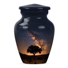 Galaxy Funeral Urn: Container For Cremated Adult Human Remains Keepsake