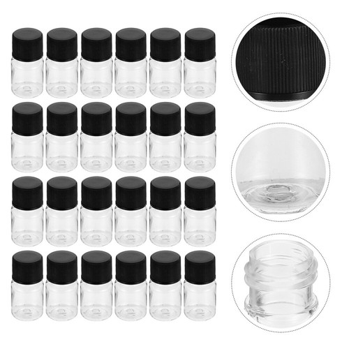 50 Pcs Shot Small Bottles Empty Vial Travel Essential Oil Mini