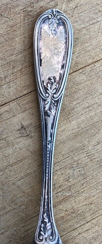 Antique Wm. Rogers & Bro. A1 scalloped SUGAR SPOON - Picture 8 of 10