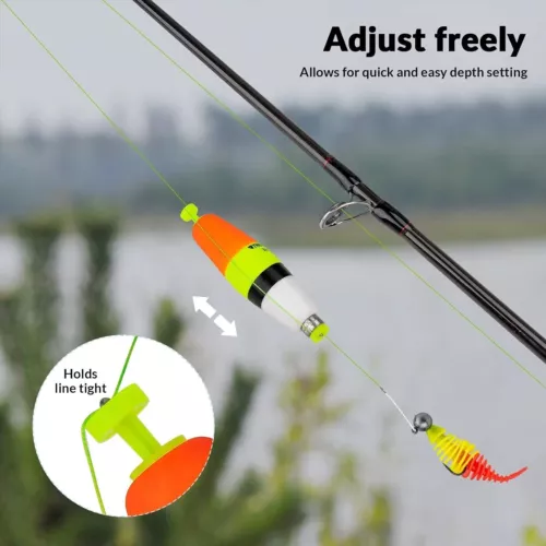 THKFISH 10Pcs Fishing Bobbers EVA Foam Fishing Floats Fishing Weighted Bobbers - Picture 6 of 12