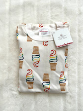 NWT Hanna Andersson Long Sleeve Pajama Set Ice Cream Cone Size 150 US 12