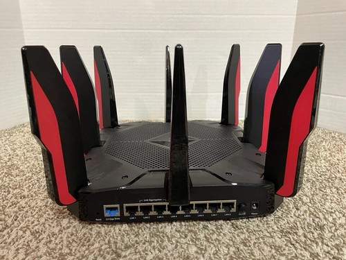 TP-LINK Archer AX11000 Tri-Band Wi-Fi 6 Gaming Router - Black/Red - Photo 2/2