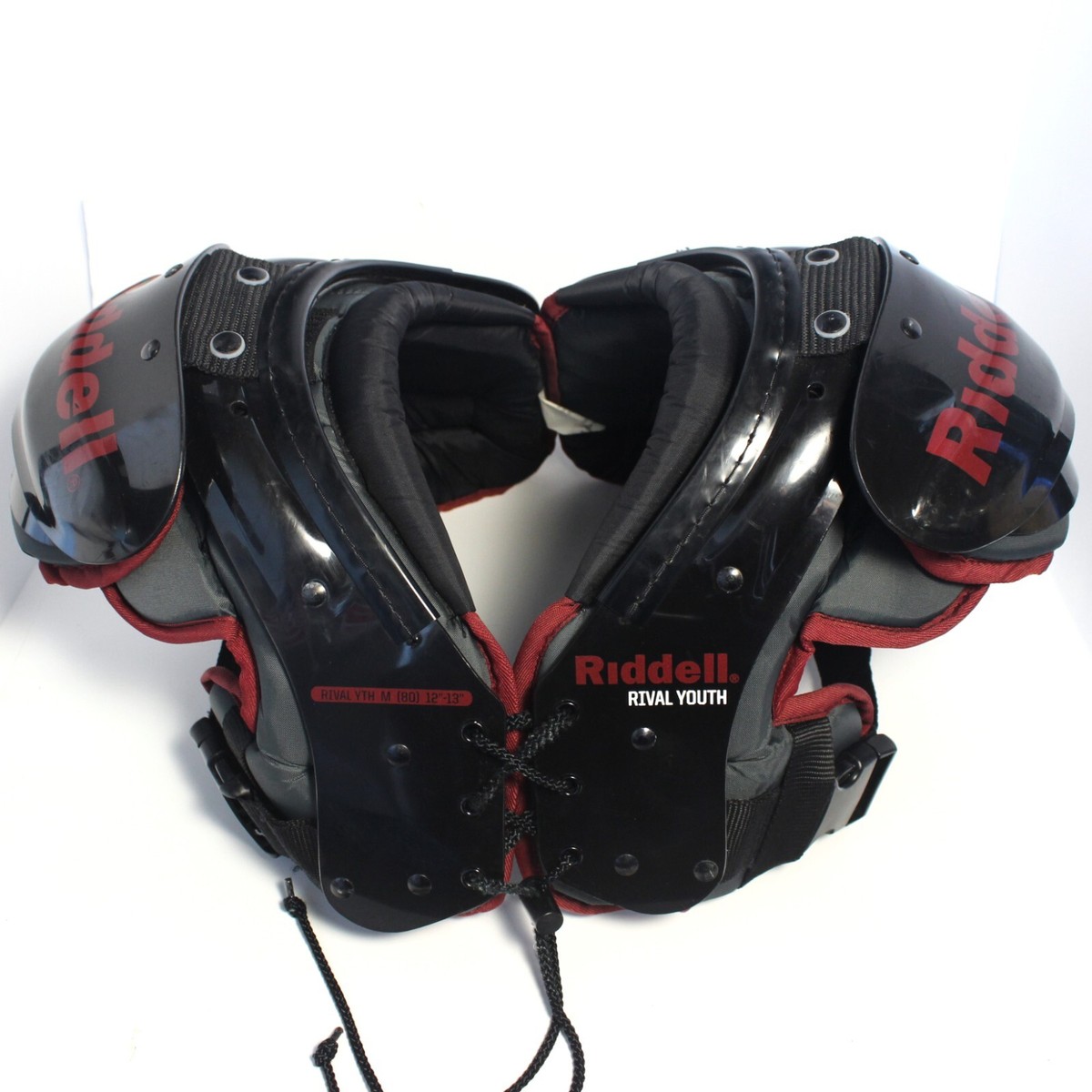 Riddell Rival Youth Football Shoulder Pads SIZE YTH M (80) 12”-13