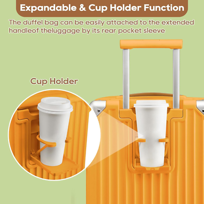 Expandable 5-Piece Luggage Set with Cup Holder & Anti-Slip Wheels