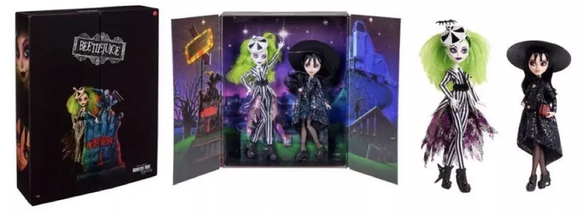 PRÉ-VENDA Bonecas Beetlejuice & Lydia Deetz Monster High Skullector Giftset  Doll - Mattel