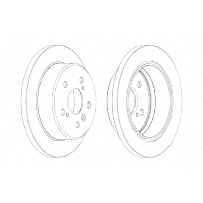 Ferodo 2X Bremsscheibe Hinterachse Premier für Toyota Lexus