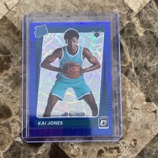2021-22 Panini Donruss Optic Kai Jones Blue Velocity Hornets Rated RC #182 A-30