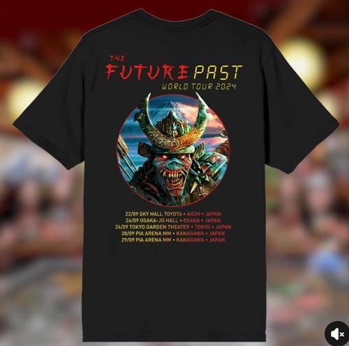 OFFICIAL IRON MAIDEN FUTURE PAST TOUR 2024 JAPAN TOKYO OSAKA EVENT SHIRT L - Bild 2 von 4