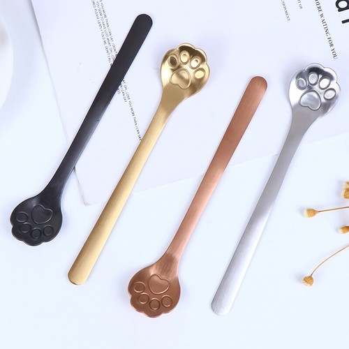 1Pc Stainless Steel Coffee Dessert Spoon Cat Paw Claw Spoon Stirring ^cd - Picture 4 of 14