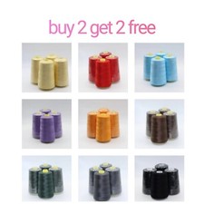 5000 YARDS CONES OVERLOCKING 120s SPUN SEWING THREAD POLYESTER buy 2 get 2 free