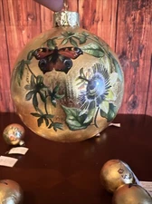 Antique Style Butterfly Christmas Tree Bauble Decoration Gisela Graham Ornament