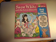 Vintage Snow White and The Seven Dwarves Book and Record 45 RPM Read Along