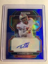2023 Panini Prizm Draft Picks 2022 Update Blue SP /149 Tyreke Smith #RA-TSM Auto