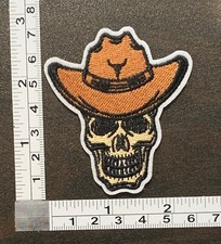 Cowboy Skull Wild West Embroidered Iron On Patch