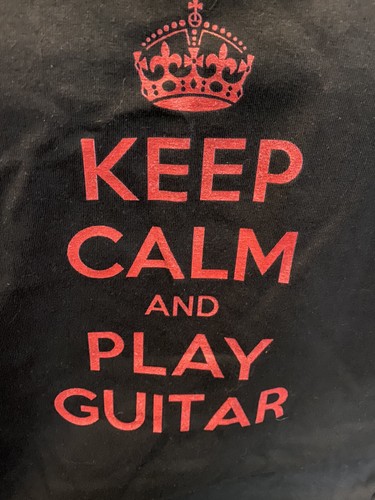 Keep Calm and Play Guitar XLarge Black TShirt - Picture 2 of 3