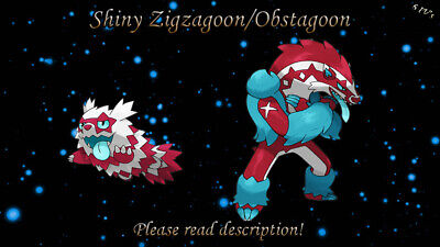 Shiny Zigzagoon Obstagoon Galarian Form 6iv Pokemon Sword Shield Ebay