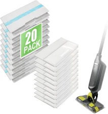 20 Pack for Shark VACMOP Disposable Hard Floor Vacuum and Mop Pad Refills 