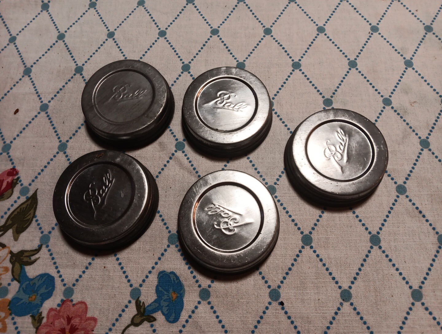 VINTAGE LOT OF 5 BALL WIDE MOUTH ZINC ZINK CAP LIDS MASON JAR LIDS eBay