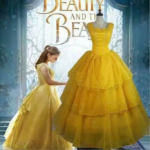 Adult Beauty And The Beast Belle Costume Ladies Cosplay Princess Fancy Dress Ebay