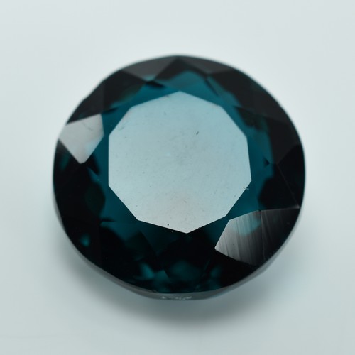 17.85 Ct Lab-Created Bluish Tourmaline Round Shape Certified Loose Gemstone - Picture 3 of 4
