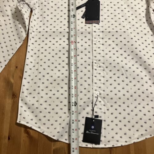 The Original Ben Sherman Slim Fit Stretch Men’s Dress Shirt Size Small Flowers - Picture 3 of 11