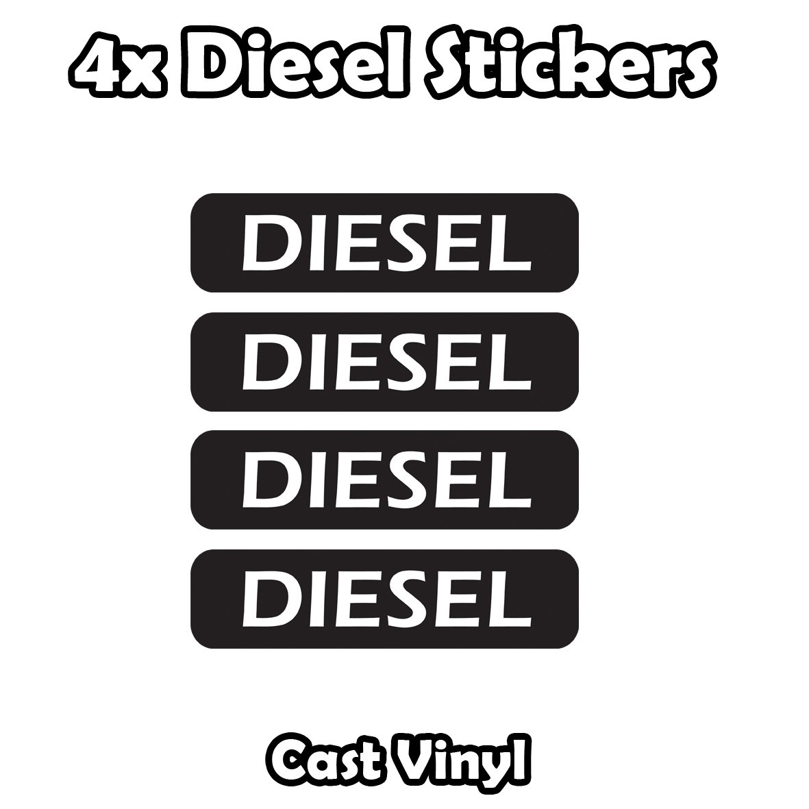 4x Diesel Fuel Sticker Vinyl Decals Cast Vinyl eBay