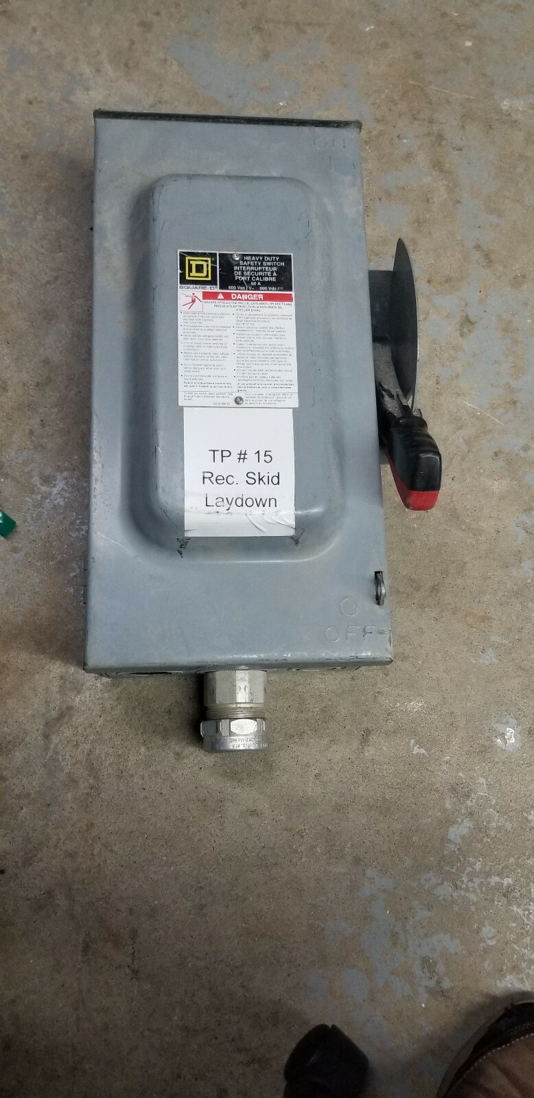 600VAC 60A Square D Heavy Duty Safety Switch Interrupter eBay