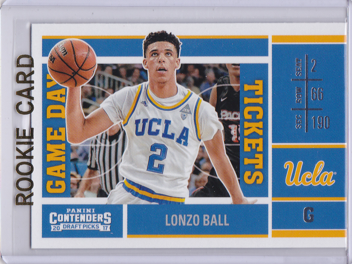 LONZO BALL ROOKIE CARD Los Angeles Lakers 2017 Draft Picks