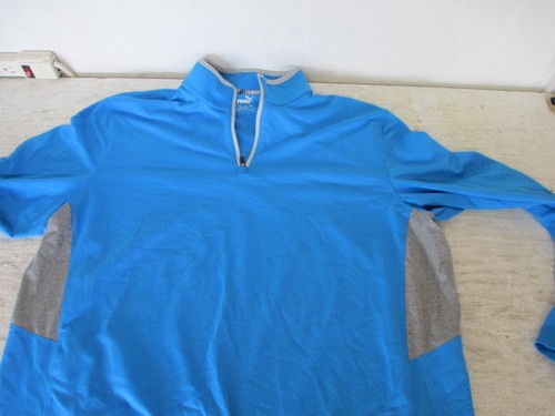 Men's Puma Golf 1/4 Quarter Zip Jacket - Size XL - Medium Blue - Picture 5 of 8