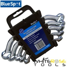 BlueSpot Spanner Wrench Set Obstruction Double Ended 8-22mm 5pc Metric