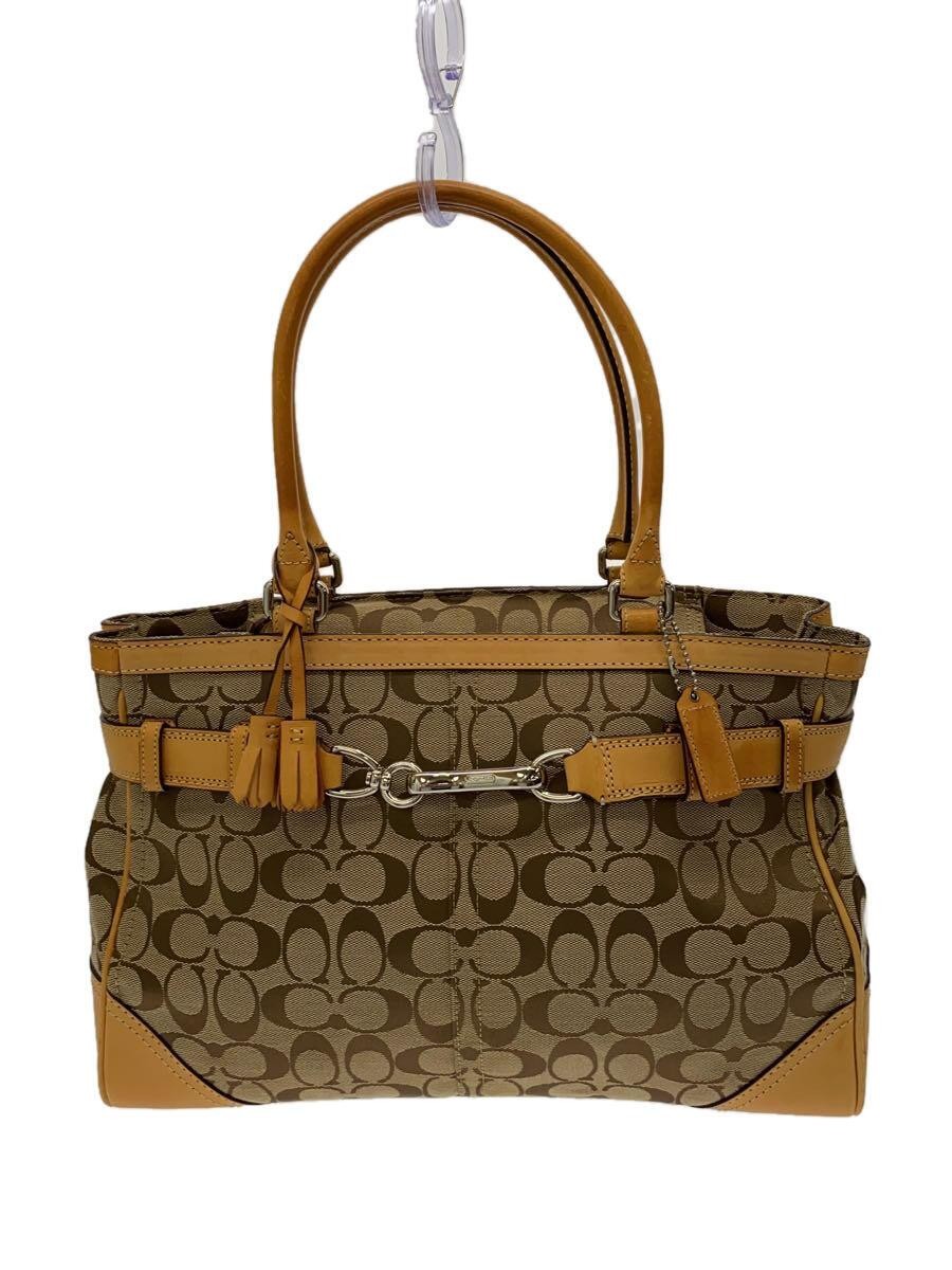 COACH Canvas Tote Bag with All-Over CML Pattern