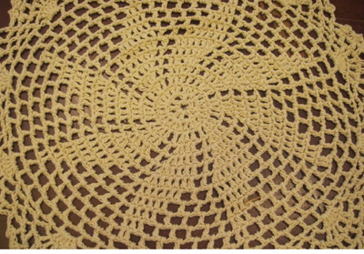 6 PCS 12'' Round BEIGE  Crochet Lace Doily COLOR BEIGE 100 % COTTON 