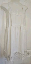 Free People Ivory Cotton Linen Prairiecore Fairycore Whimsigoth Aesthetic Dress