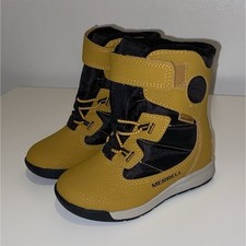 Merrell Waterproof Yellow Black Snow Boots Unisex toddler Size 7M US