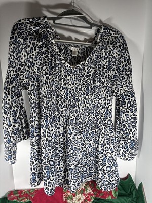 Spense Boho Blouse Medium Shirred Bell Sleeve Cottagecore Peasant Multicolor