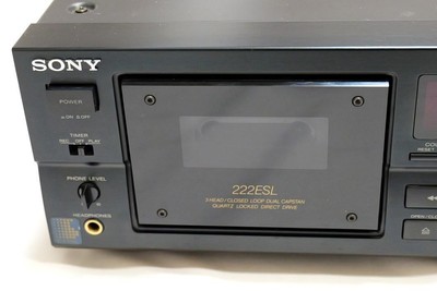 Sony TC-K222ESL Cassette Deck Used, Dual Playback, Repair Needed 