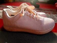 NO BULL men's 9, women's 10.5 Sneakers light pink pastel, lace up gently used