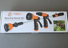 NEW-Watering Nozzle Set Dial spray Twist Hose Nozzle Torelli Tools