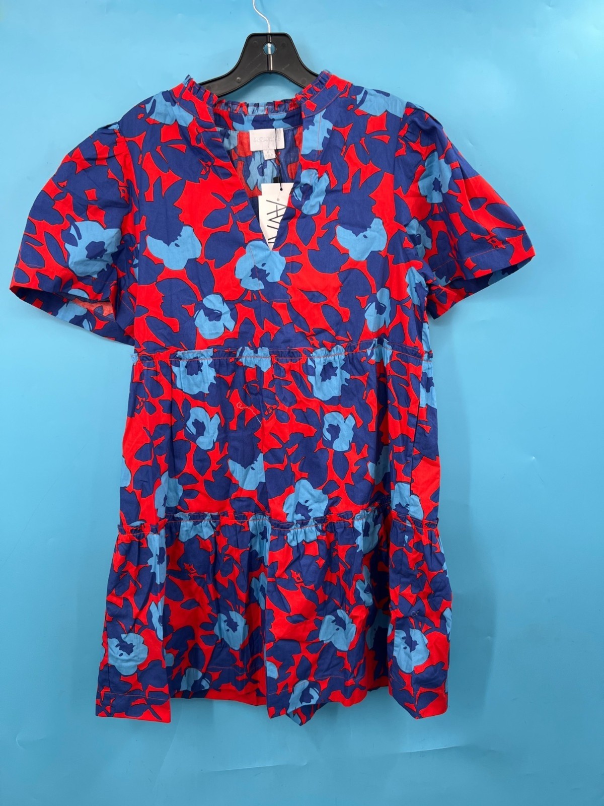 SUGARLIPS Everett Midi Dress Navy Blue Red Floral Sz XS (NWT)