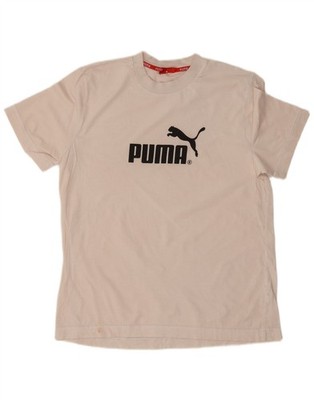 Puma Mens Graphic T-Shirt Top Large White Cotton CF18