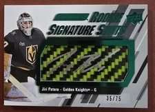 Jiri Patera 2023-24 Engrained Rookie Signature Shots Green Stick 35/75 #RSS-JP