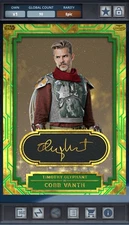 Cobb Vanth Signatures Green Iconic - Topps Star Wars Card Trader Gold Label