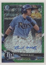 2018 Bowman Chrome Prospect Green Shimmer Refractor 77/99 Brendan McKay Auto 0g4