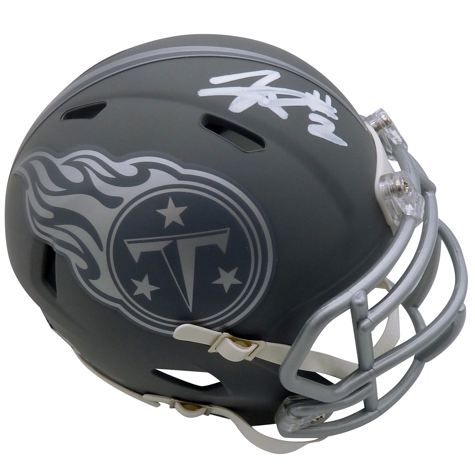 Tyjae Spears Autographed Tennessee Titans (SLATE Alternate) Mini Helmet - Becket