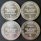 Lot of Four 1981 1oz Silver Trade Unit Rounds