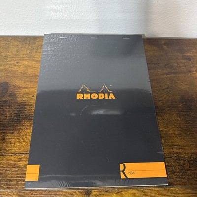 Rhodia Staplebound - Notepad - Black - Lined - R Premium - 8.25 x 11.75 - 182012