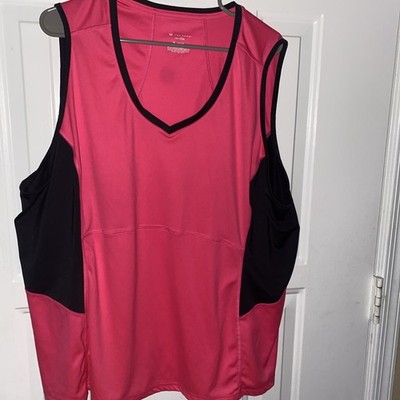 Womens Plus 3X Tek Gear DryTek Tank Top Gym Workout Pink