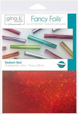 Gina K. Designs for Therm O Web Fancy Foils, 6" x 8" Sheets, Radiant Red